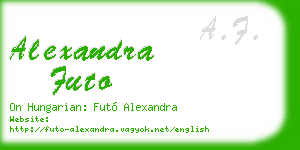 alexandra futo business card